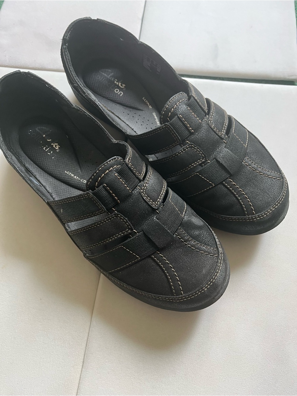 CLARKS Casual Black Slip-On Ladies Shoes